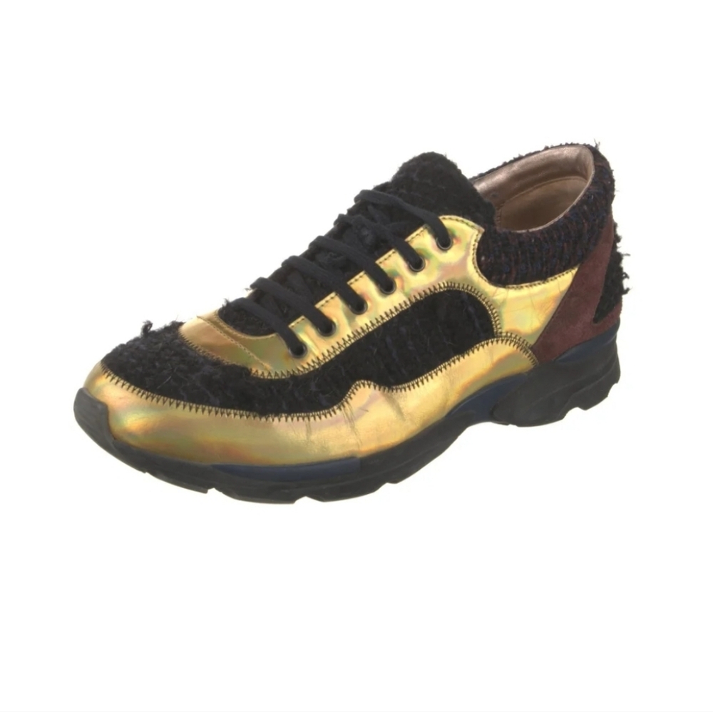 Chanel Authentic Interlocking Cc Logo Sneakers Wo… - image 1